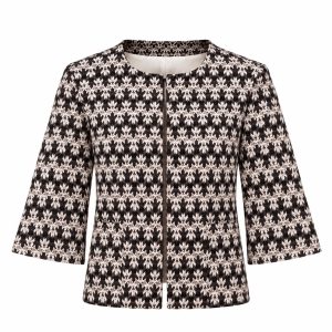 chaqueta transparente blanco y negro